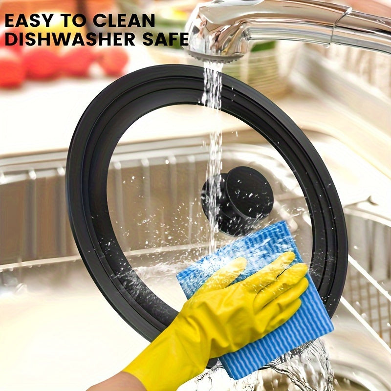 Tempered Glass Cookware Lid with Silicone Rim for Pots and Pans 19.8-28cm Dishwasher Safe