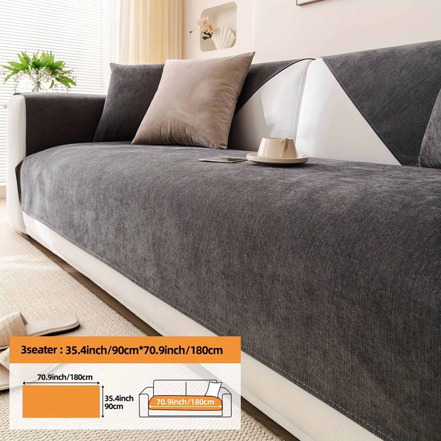 1 dona Chenille oddiy divan qoplamasi, barcha mavsumlar uchun universal qoplama, yostiq qopqog'i va orqa yostiq qopqog'ini o'z ichiga oladi. Divan yostiqlarini himoya qiladi, turli xonalar va uy bezaklari uchun mos keladi.