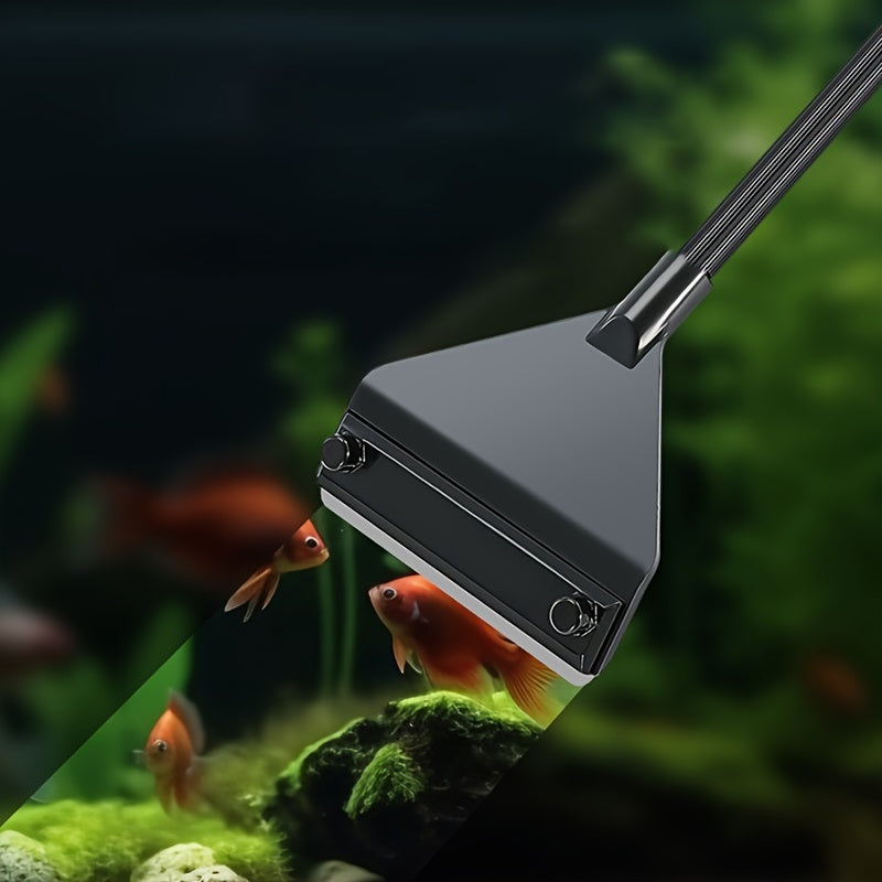 Algae Scraper Set for Glass Aquariums with Brush and Net Stainless Steel Aluminum Alloy Various Sizes