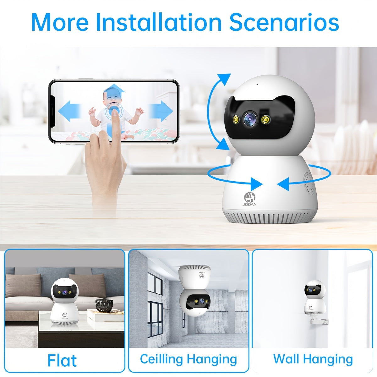 Wireless PTZ IP Camera 5G 2.4G WiFi Surveillance with Two-Way Audio Auto Tracking for Home Pets and Security