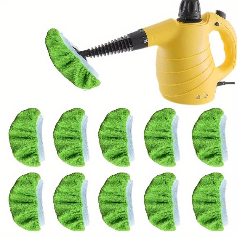 6pcs Reusable Ultra-Fine Fiber Steam Pads for Handheld Steam Cleaners Green Gray