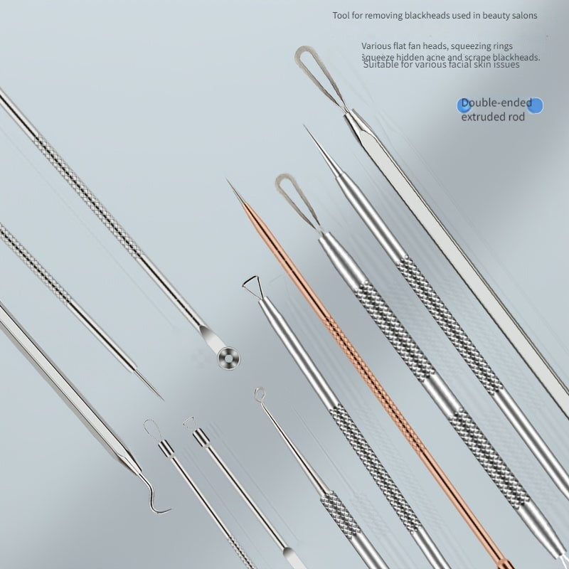 Профессиональный набор для удаления черных точек и прыщей с пинцетами, иглой, всасывающими салфетками