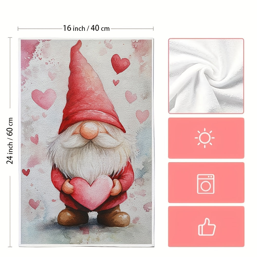 Valentine's Day Gnome oshxona sochiqlari to'plami 2, 40x60cm, singdiruvchi, qirg'oq uslubi