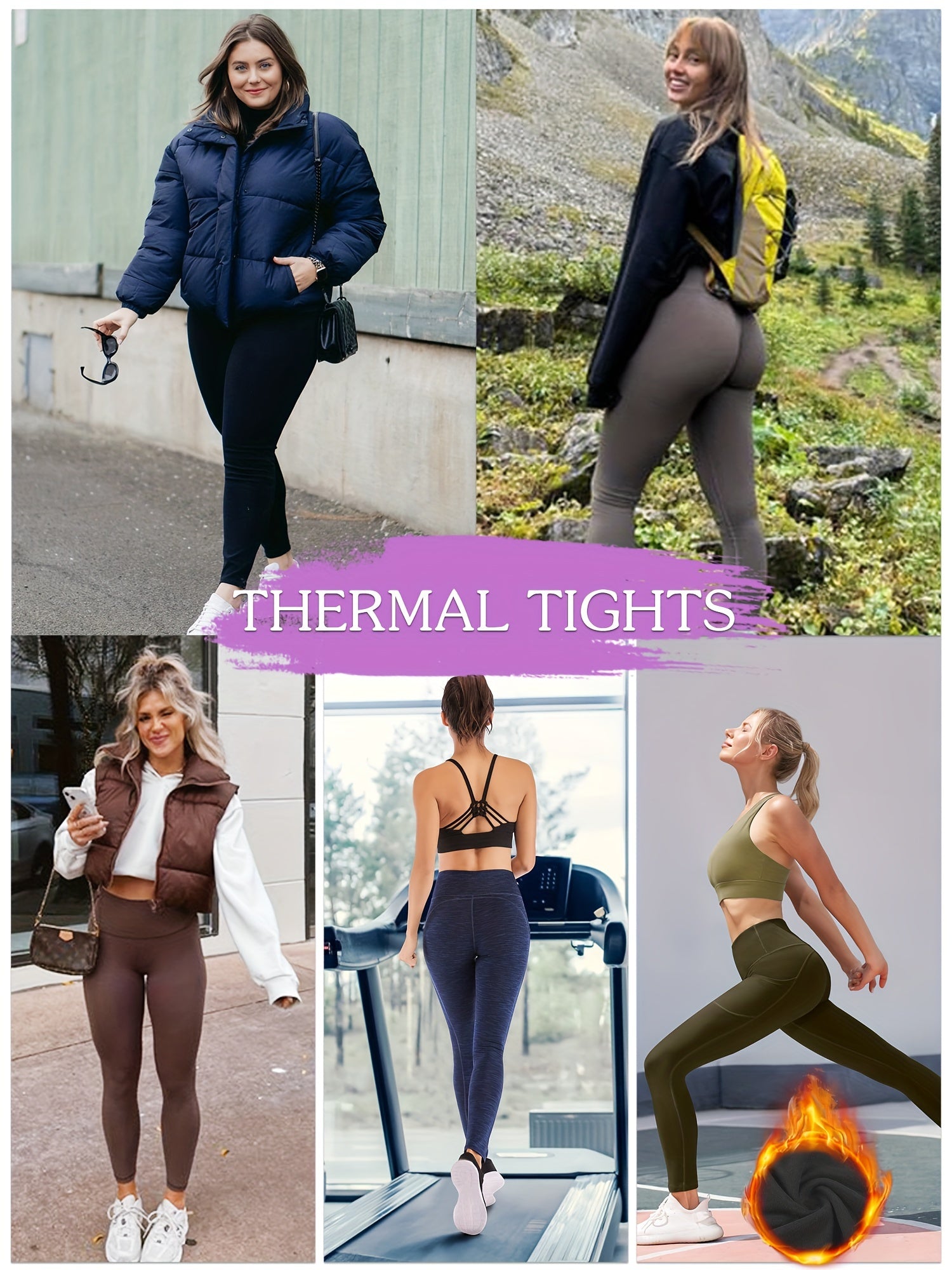 Leggings cálidos de talla grande, gruesos, elásticos, de cintura alta, para otoño e invierno, mujer