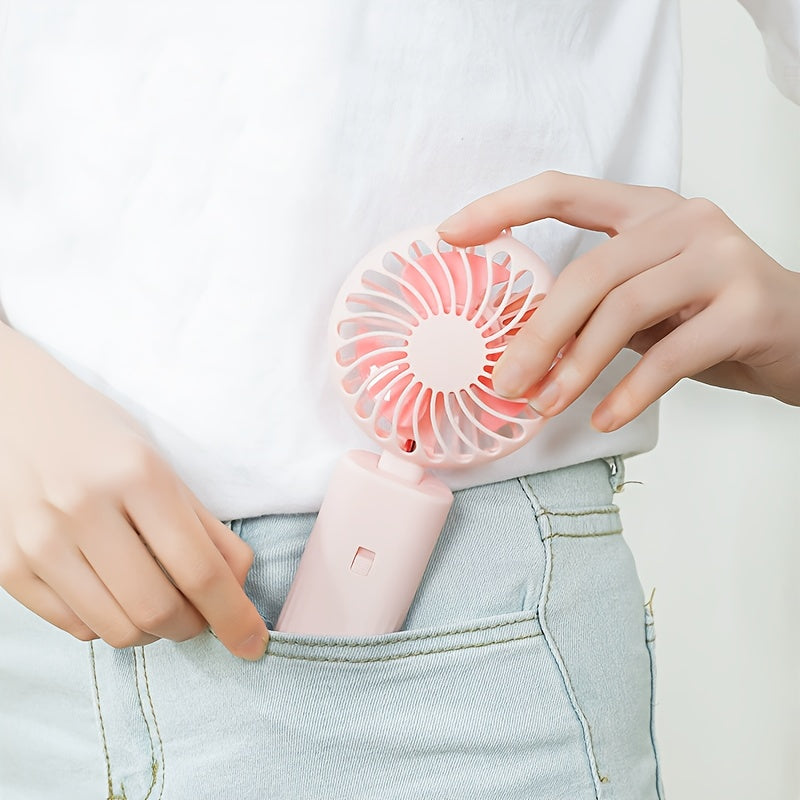 Mini Battery-Operated Fan Ultra Quiet Portable Desk Fan Adjustable Speed Compact for Travel Camping