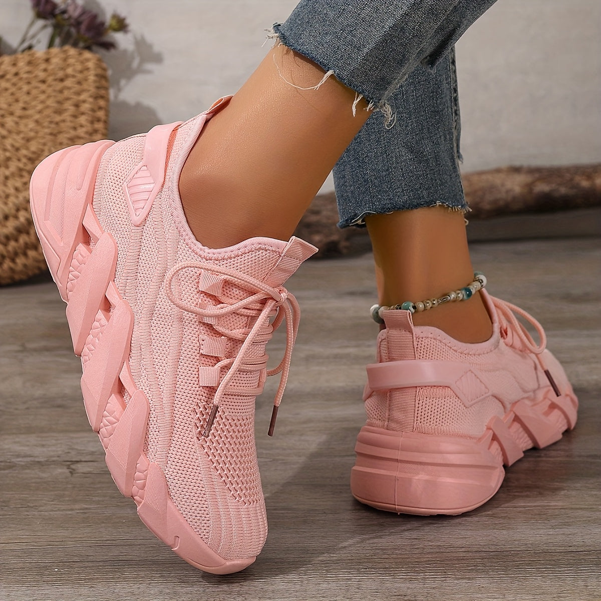 Women’s Breathable Mesh Casual Sneakers Lightweight Running Shoes White