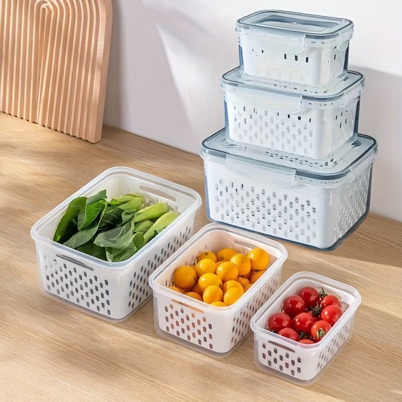 6-Pack Clear Plastic Food Storage Containers With Airtight Lids