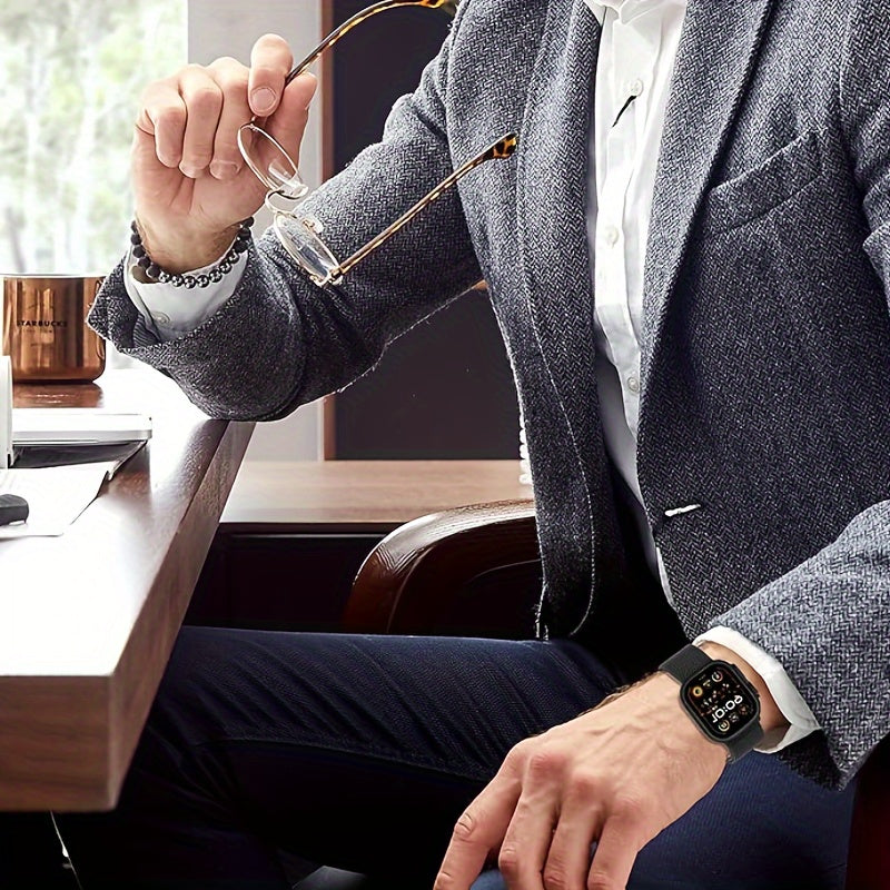 Stainless Steel Mesh Milanese Loop Watch Band Compatible with Apple Watch Ultra Series 4-10 44mm 49mm Men Women