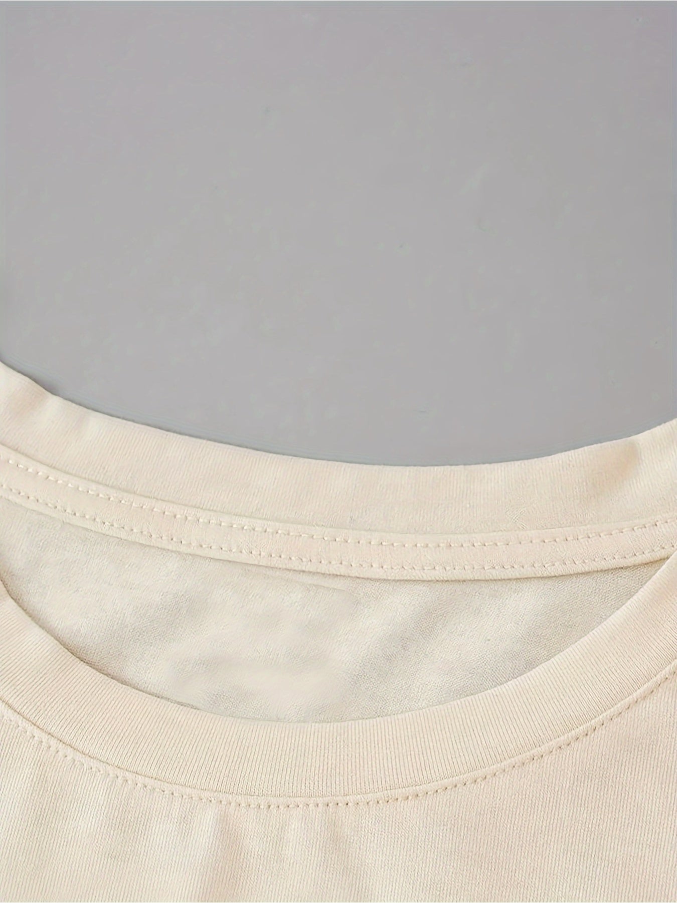 Women's Beige Casual Sports Tee with Love Plus Graphic Short Sleeve