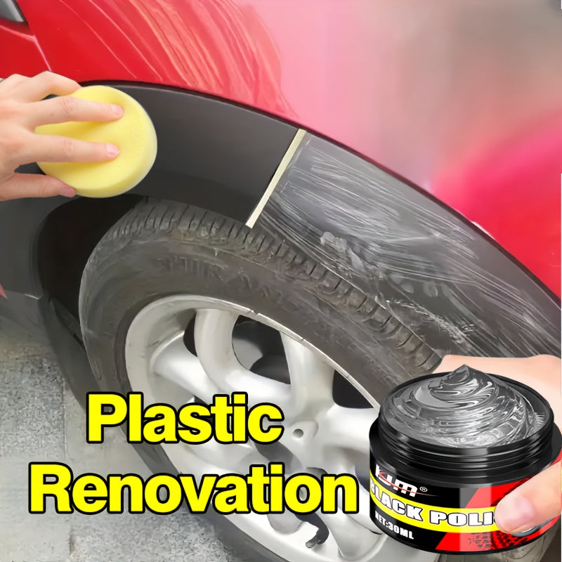 Pasta de reparación de plástico para coches para parachoques y neumáticos acabado brillante negro