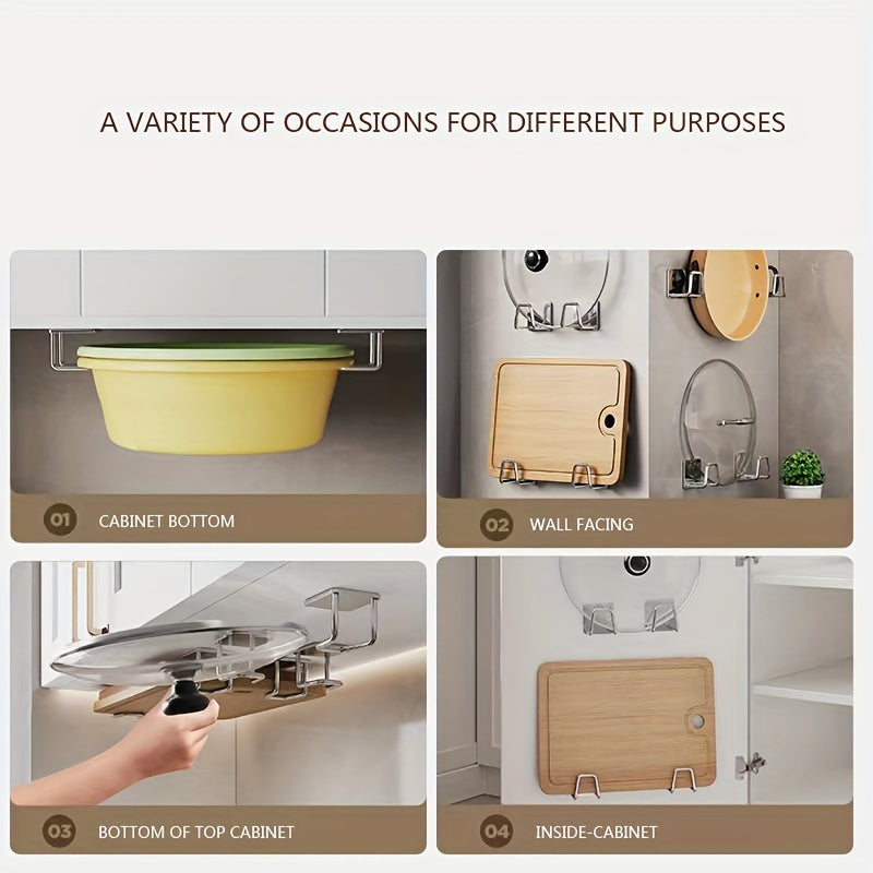 Estante de almacenamiento para fregadero de cocina de acero inoxidable sin taladro con soporte y ganchos 1 2 4 piezas