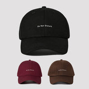Gorra ajustable con función No molestar, impresión de béisbol, ligera de poliéster para uso diario en negro, burdeos y marrón