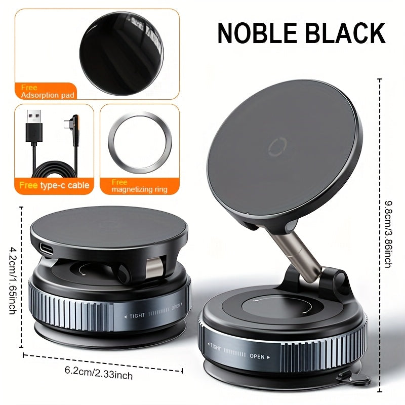 Magnetic Phone Mount ABS Material 360° Rotatable Wireless Charging Car Travel