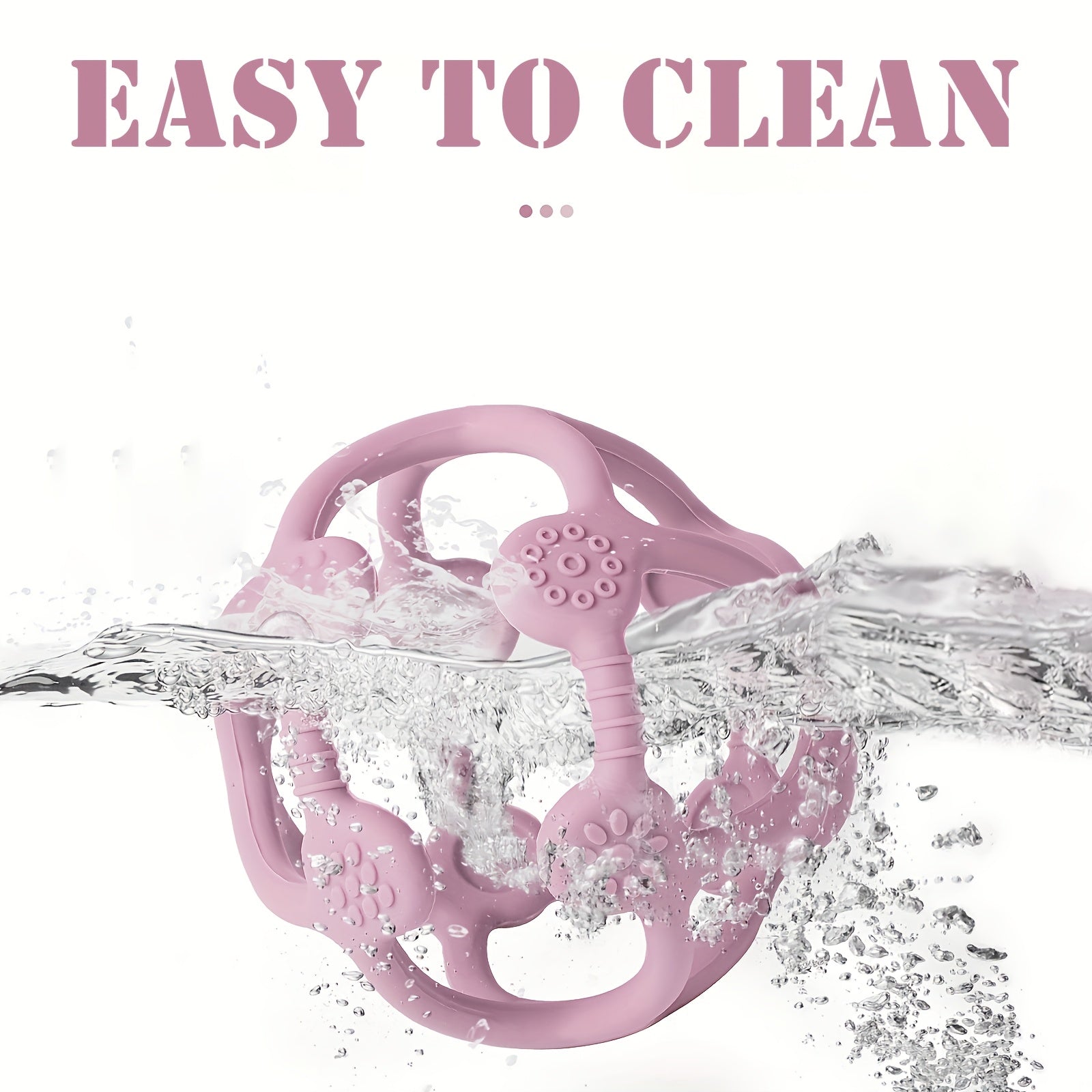 TYRY.HU Silikon Bolalar Tishlash To'pi - Geometrik Dizayn, Bolalar va Kichiklar uchun Oson Ushtirish - Rojdestvo va Shukrona Kuni uchun Ajoyib Ta'gif - Turli Ranglarda Qaynatish Mashinasida Yuvish Mumkin - Bolalar uchun Tishlash O'yinchoqlari