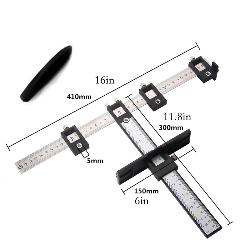 Black Cabinet Hardware Jig Tool for Installing Handles and Knobs