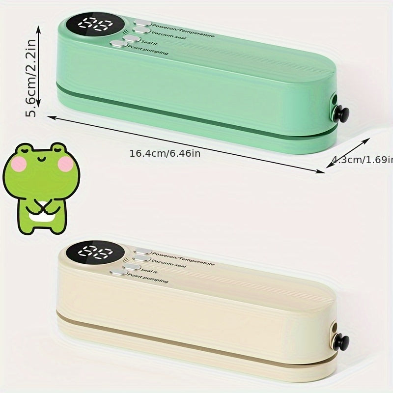 Wireless Food Vacuum Sealer with Seal and Suction Functions for Kitchen and Outdoor Use