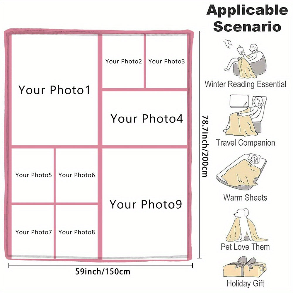 Personalized Couple Flannel Throw Blanket Soft Warm Gift for Couch Bed Camping