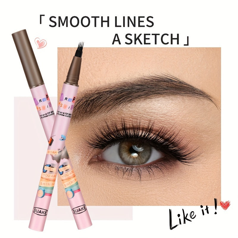 Lápiz de cejas impermeable de secado rápido para mujer, resistente a manchas, rellenadores