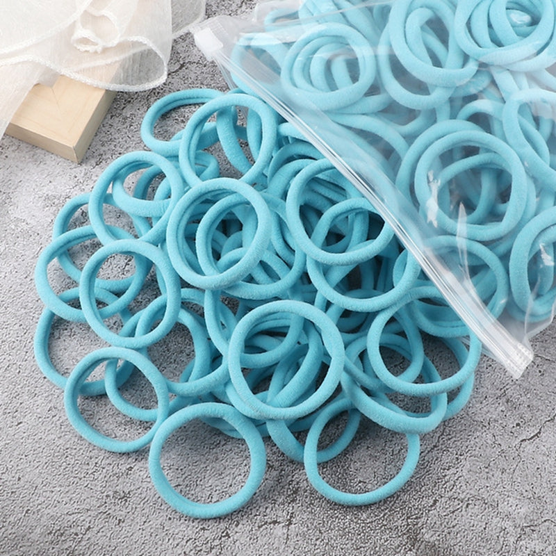 Women Basic Hair Bands 50pcs Elastic Solid Color Hair Accessories