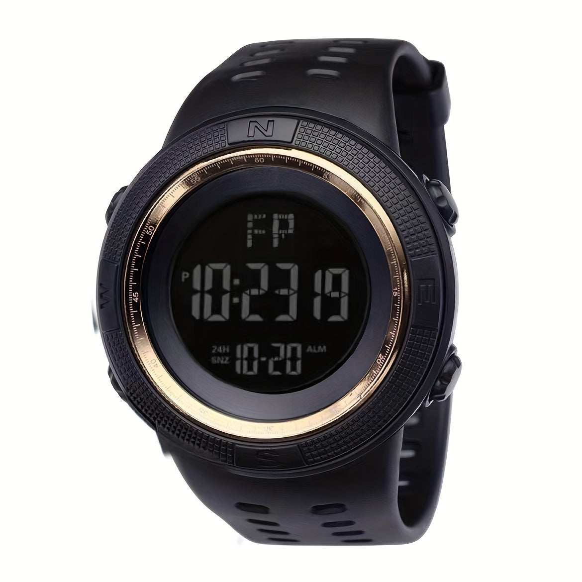 Men's Digital Smartwatch with LED Night Light Alarm and Stopwatch Silicone Band
