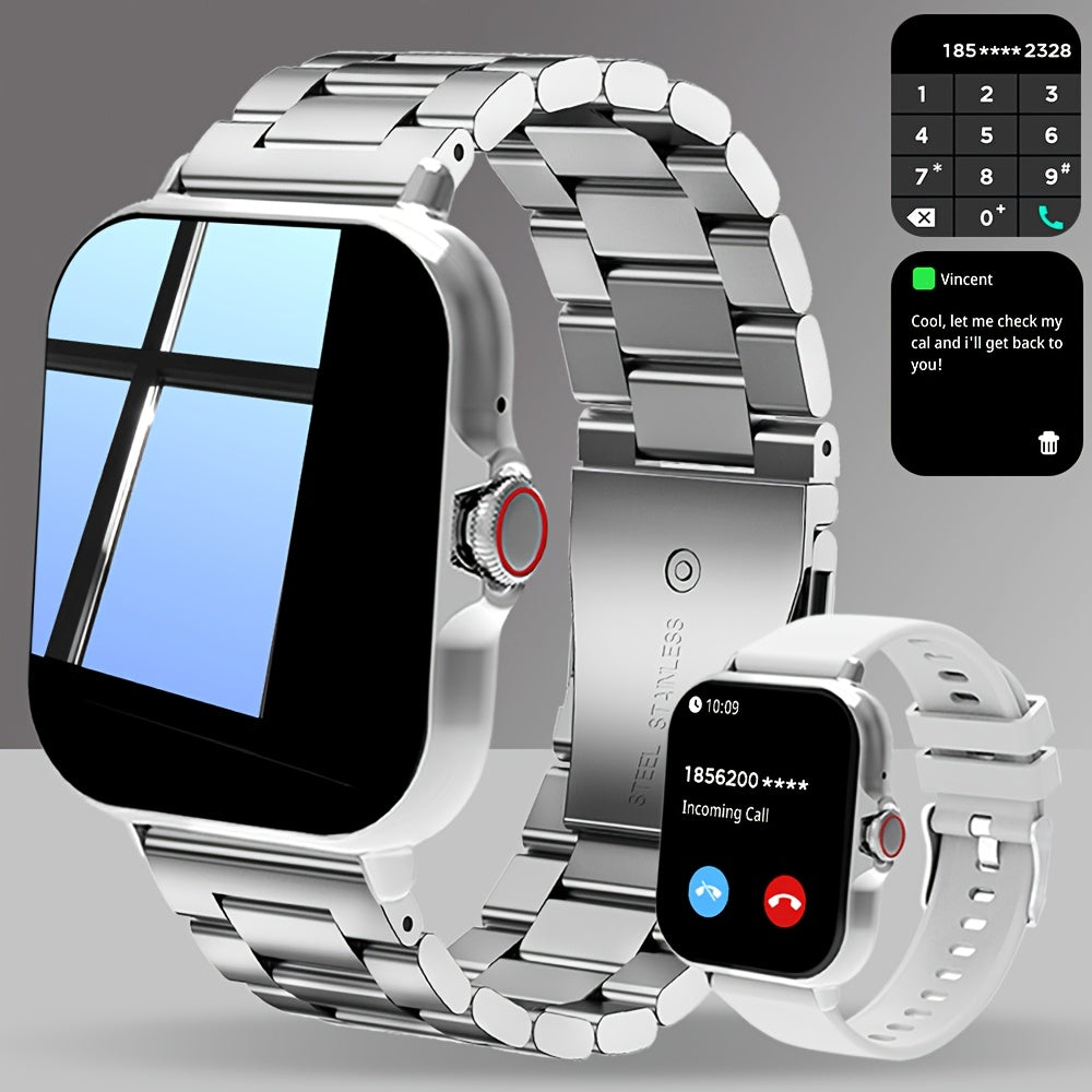 Smart Watch for Men and Women Business Style Dual Display Call Music Control Wireless USB Charging