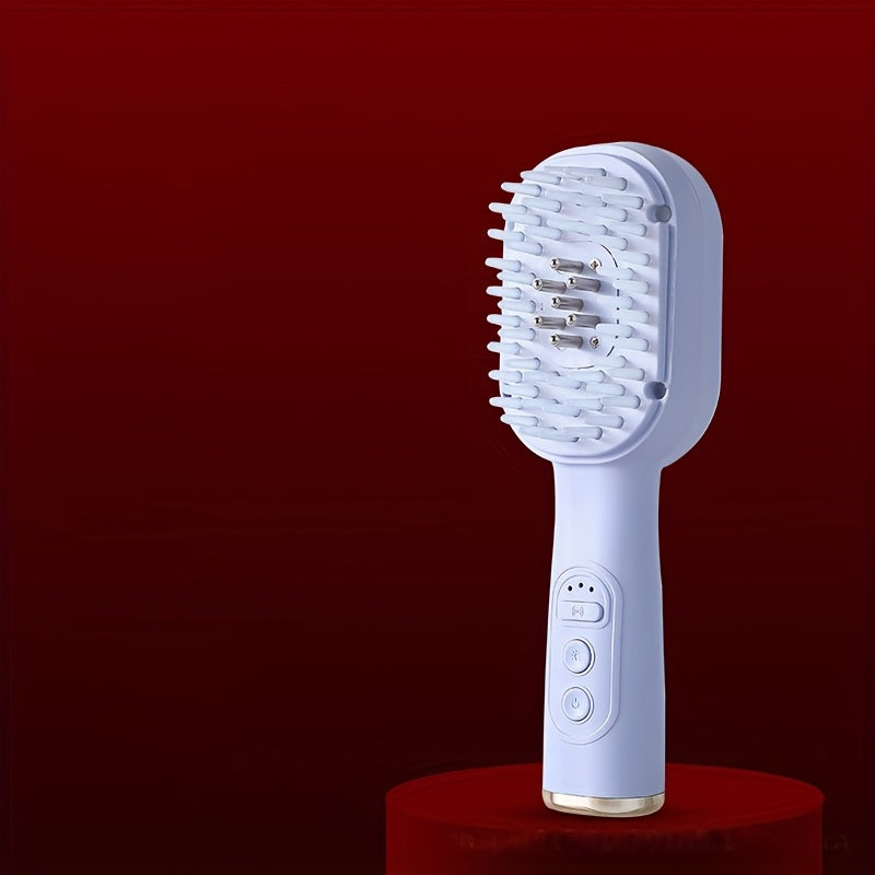 Electric Massage Comb for Scalp and Hair Care with Liquid Oil Applicator Purple