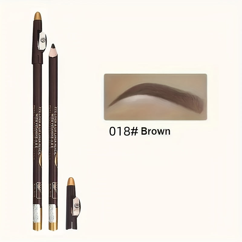 Женский водостойкий карандаш для бровей и подводка для глаз с точилкой