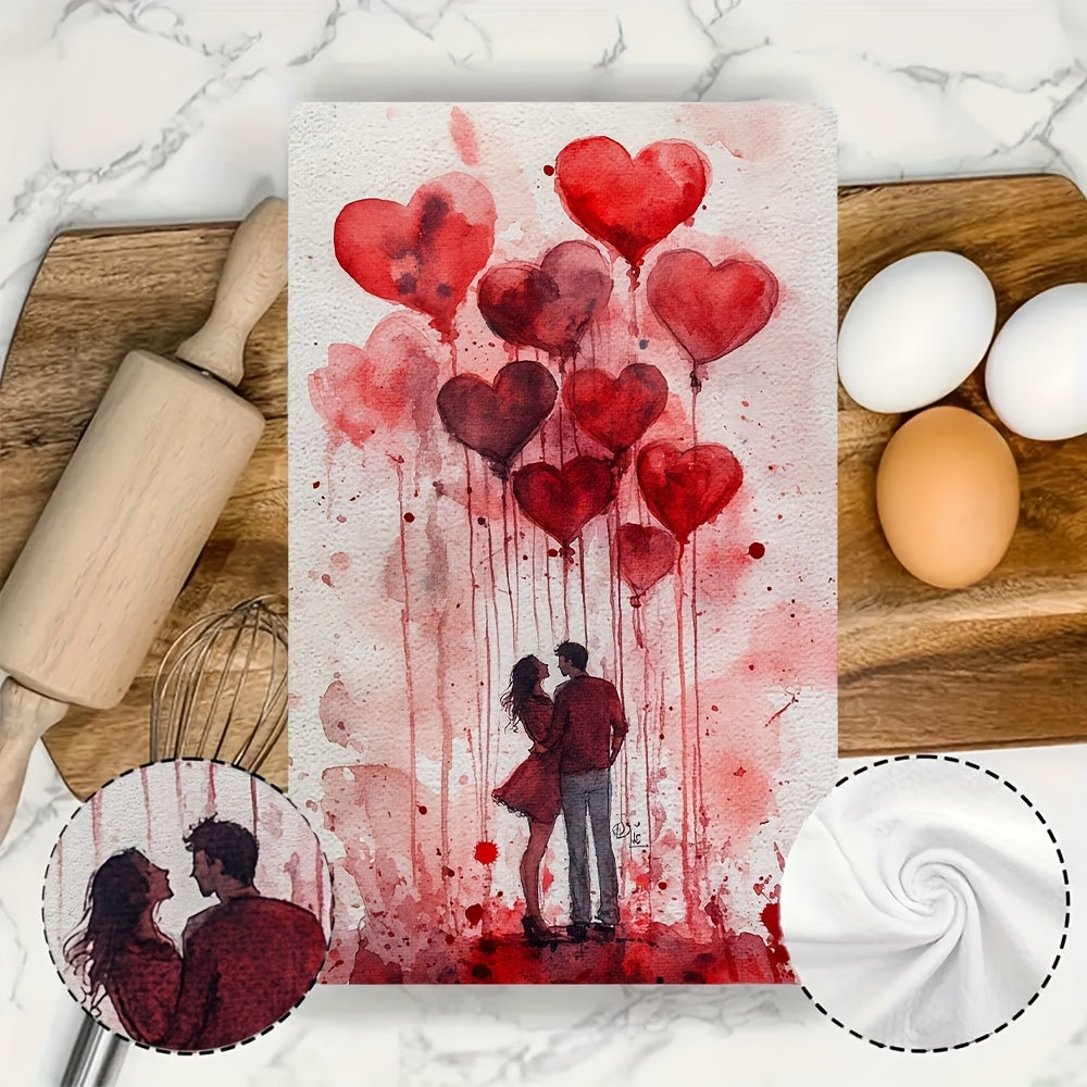 Valentine's Day oshxona sochiqlari to'plami, yurak shamlari dizayni, yumshoq, singdiruvchi, 2 ta qism
