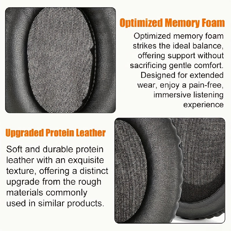Almohadillas de repuesto para auriculares, cojines de espuma suave de cuero PU para juegos y comodidad