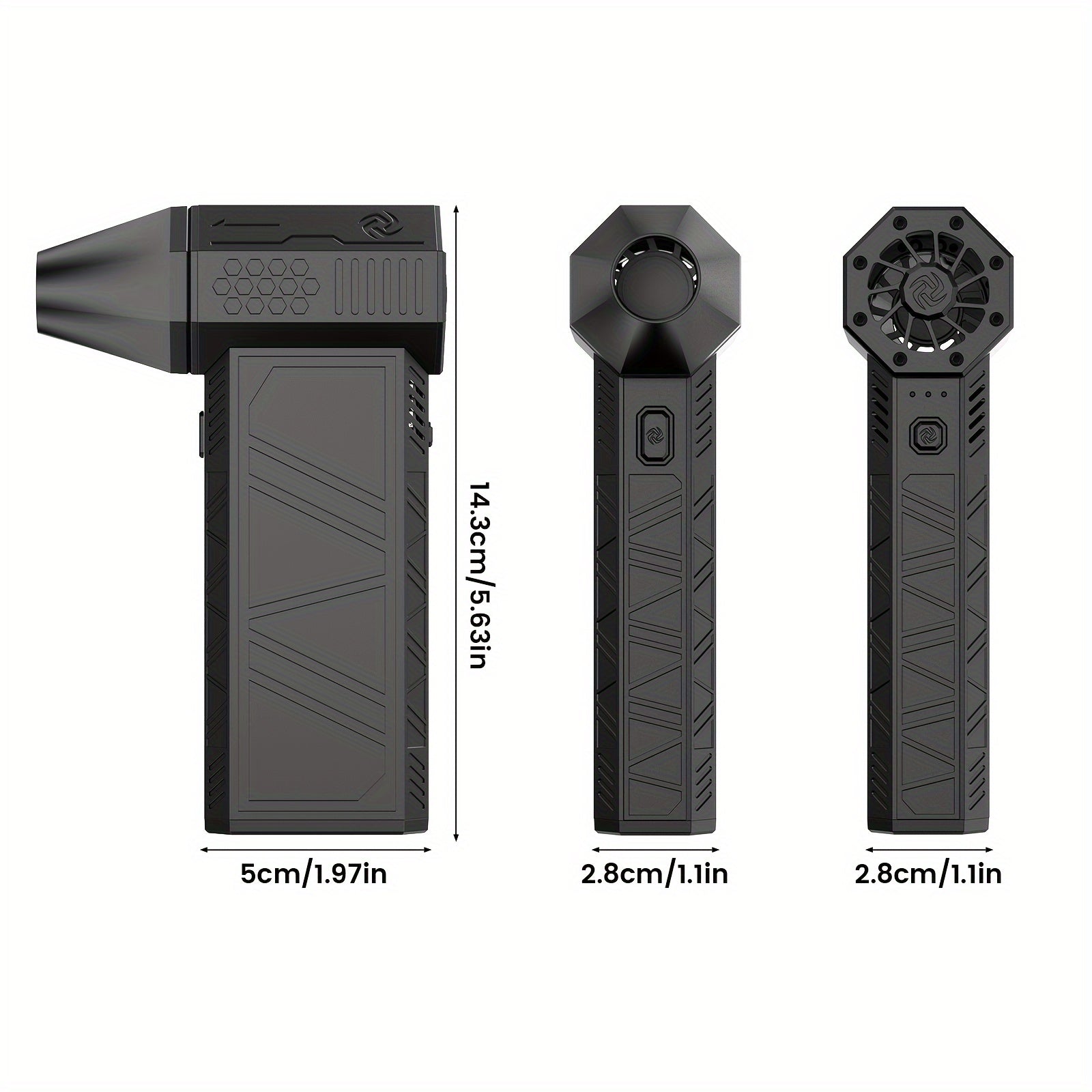 Black High-Speed Fan with 52 M/S Wind Speed and Brushless Motor