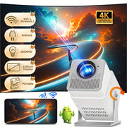 Mini Portable 4K Wi-Fi Projector with 260ANSI Brightness, 180° Rotation