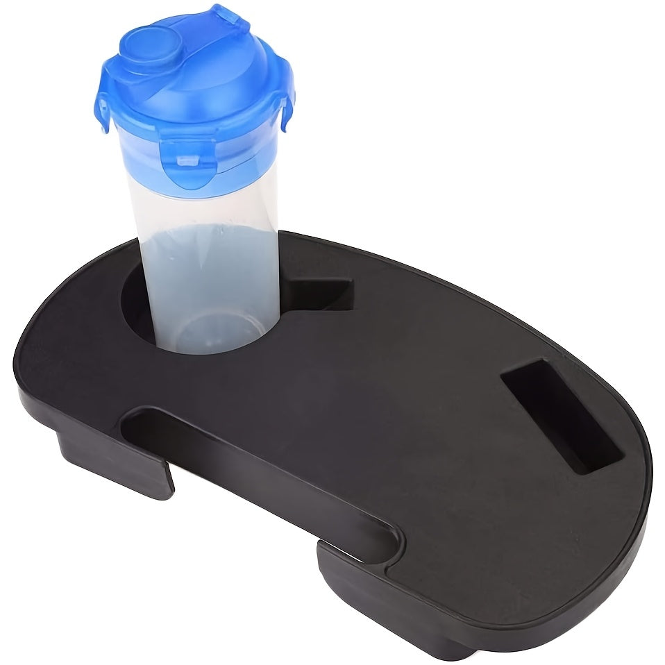 Sostenedor de taza para silla de gravedad cero negra duradera con ranura para teléfono para lounge exterior