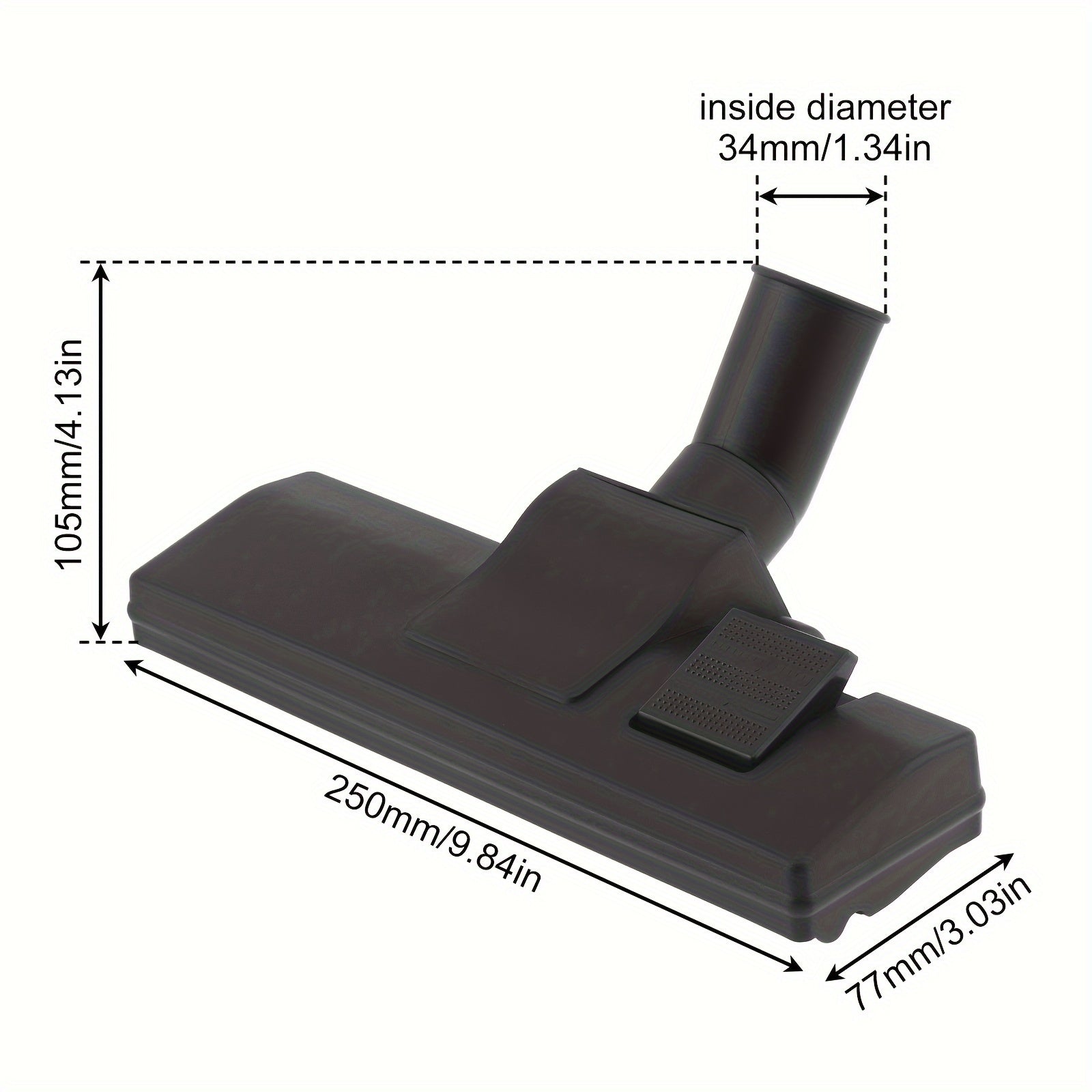 Replaceable 35mm Vacuum Head with Reusable Floor Brush for Stubborn Stains and Pet Hair