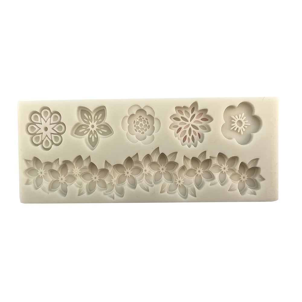 Flower-Shaped Fondant Silicone Mold 5.71 Inches for Cake Decorating