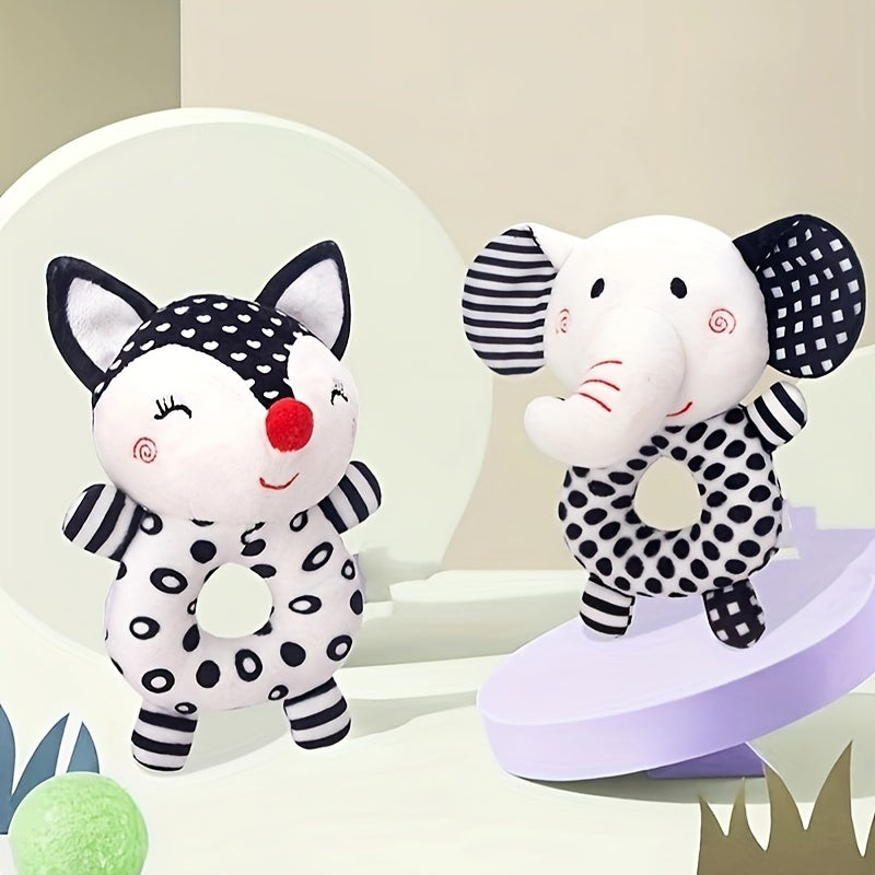 Plush Toy for Babies and Toddlers Hand Grasp Rattle Grip Training Gift