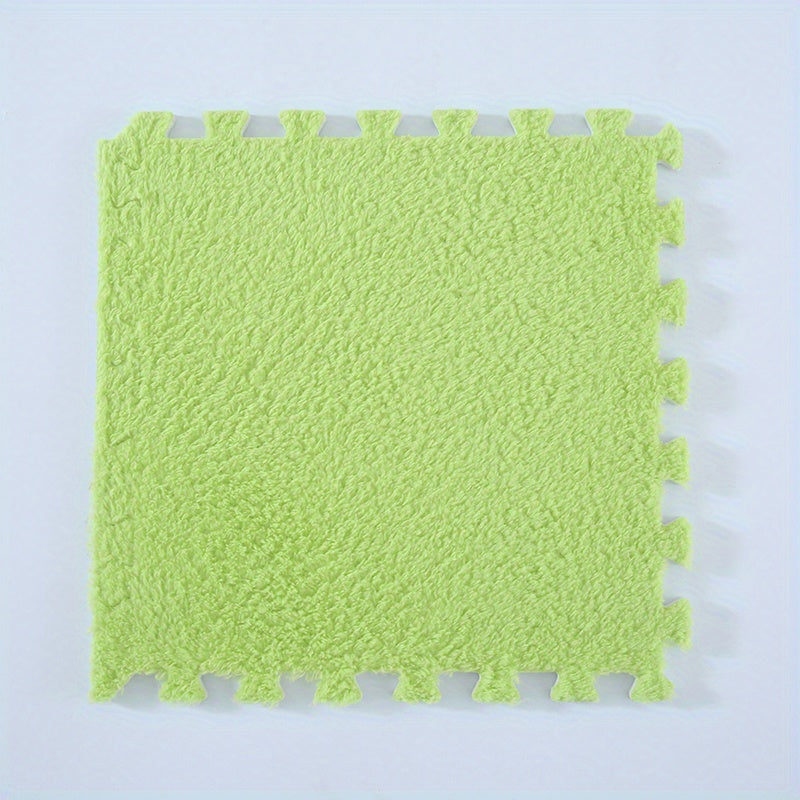 Foam Interlocking Floor Mat Set 12 Pieces, Plush, Anti-Slip, Easy Install