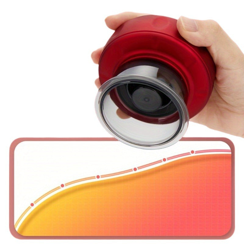 Red and Black Rechargeable Suction Cupping Massager with Digital Display and USB Charging