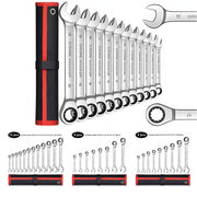 8/9/12 Piece Chrome Vanadium Steel Wrench Set with Red and Black Bag Open-End and Hexagon Wrenches
