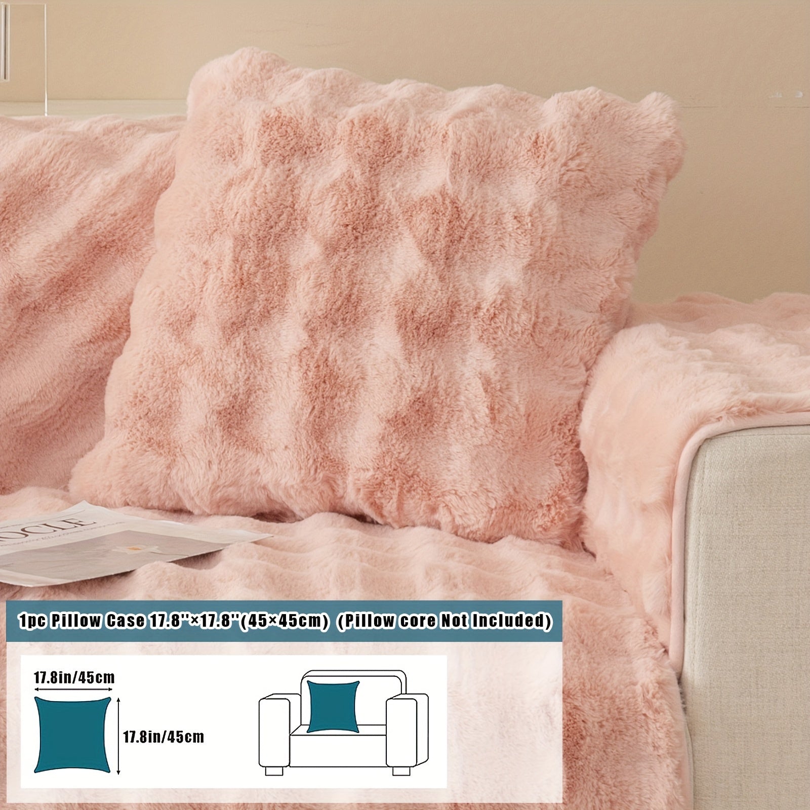 Имитация кролика плюшевая подушка-диван для домашних животных, дружелюбная к собакам с нескользящим чехлом для защиты мебели и декора в спальне, офисе или гостиной.
