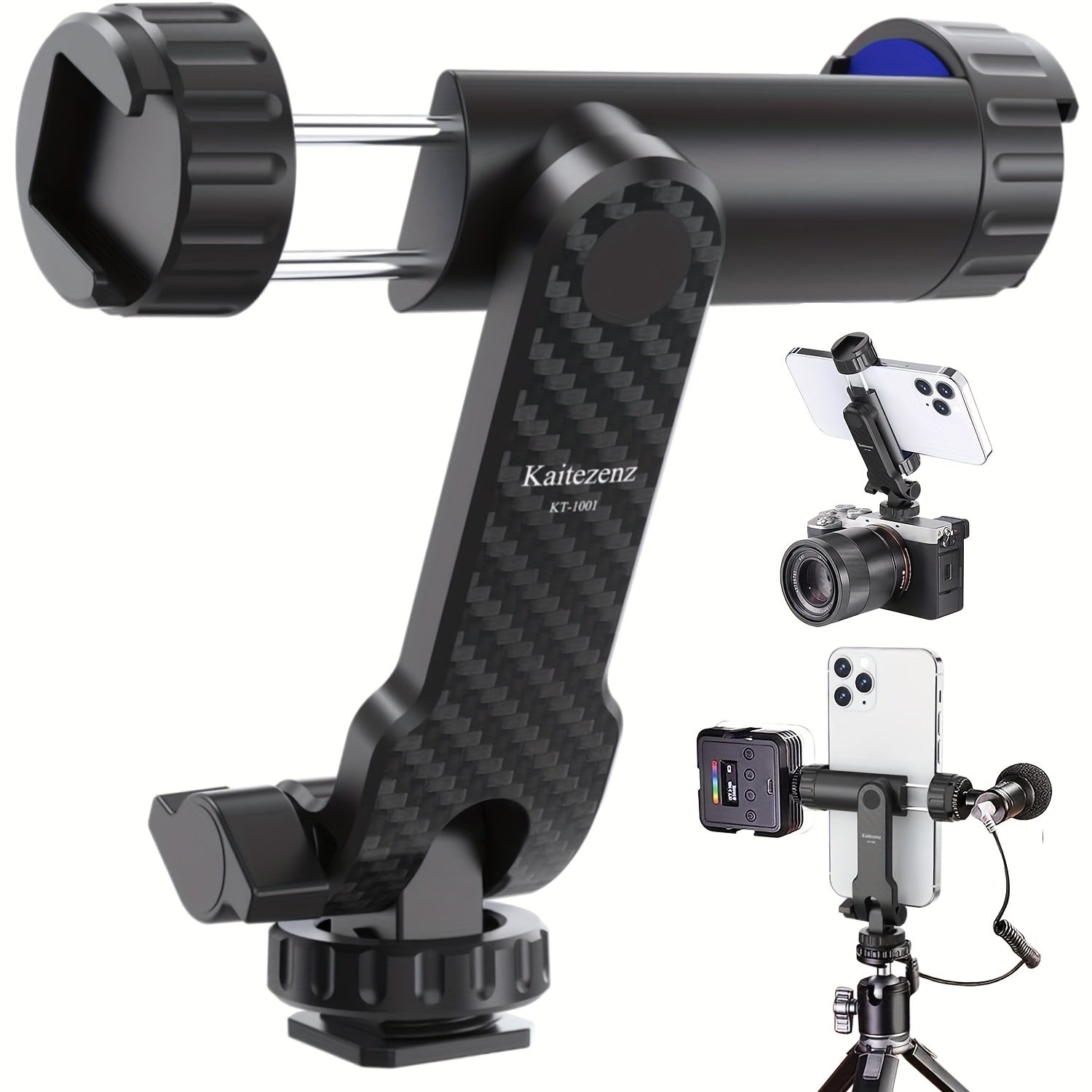 Mobile Phone Holder Tripod with Cold Boots 360 Degree Rotation Compatible with All Smartphones