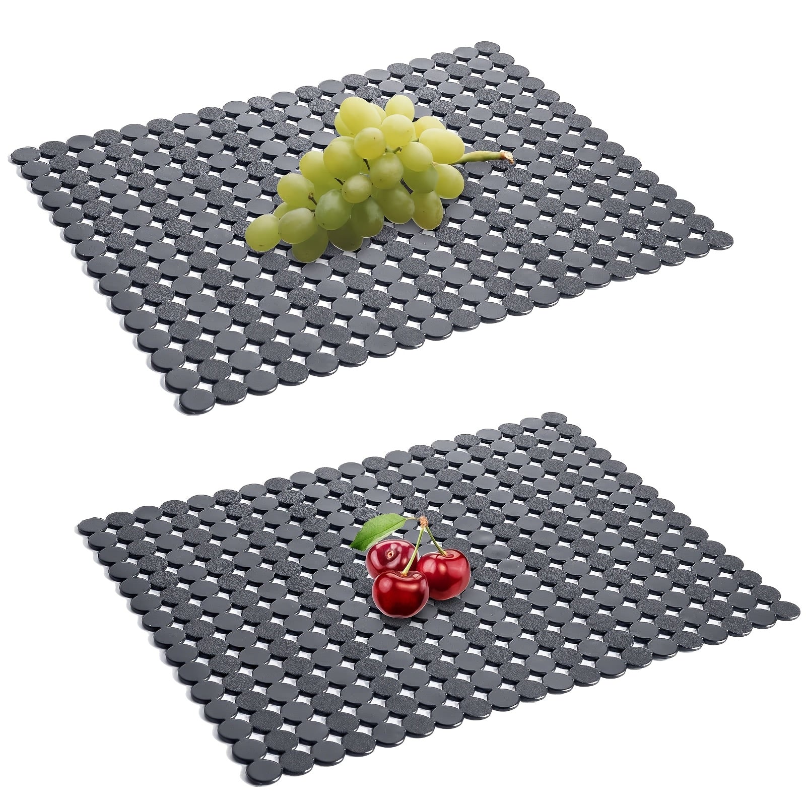 Ovqatlanish uchun - Nikel qoplamali lavabolarni himoya qiluvchi matlar to'plami 2 dona, PVC, tez oqim, moslashuvchan o'lcham, oshxona lavabolariga mo'ljallangan, tozalash oson, sirpanmaydigan nuqtalar dizayni