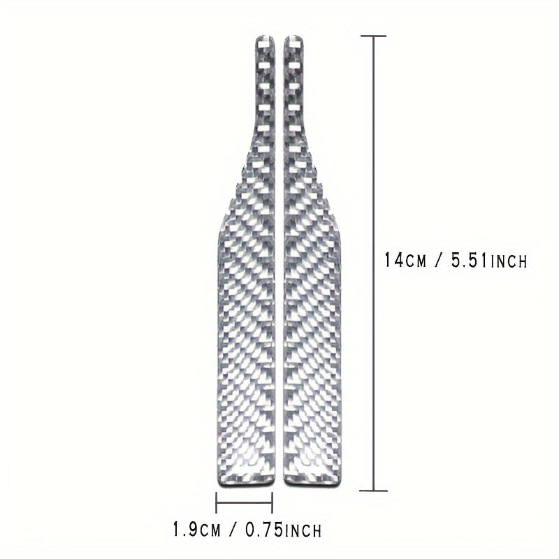 2 ta orqa ko‘rish oynasi himoya stikerlari karbon tolali bezakli chekka himoyachilar to'plami
