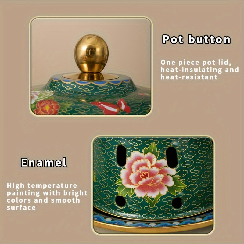 Enamel-Coated Copper Pot 1 Piece Dishwasher Safe Hot Pot Cooking Kitchen