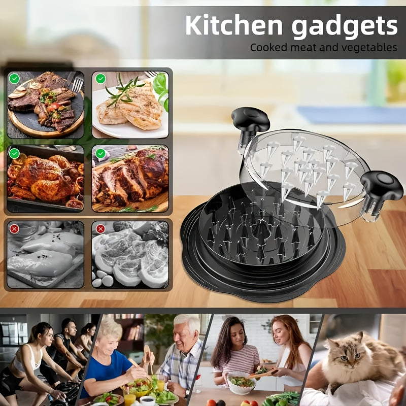 Chicken Shredder Set 2 Ergonomic Tools Kitchen Meat Shredding with Lid and Brush