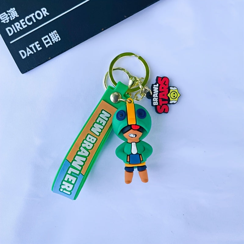 Charming Cartoon Keychain PVC Doll Red Non-Metal Cute Bag Accessory