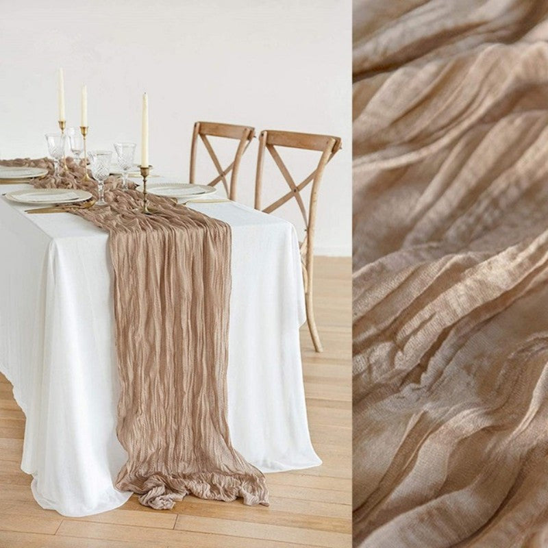 Boho Cheesecloth Table Runner for Home Decor and Events