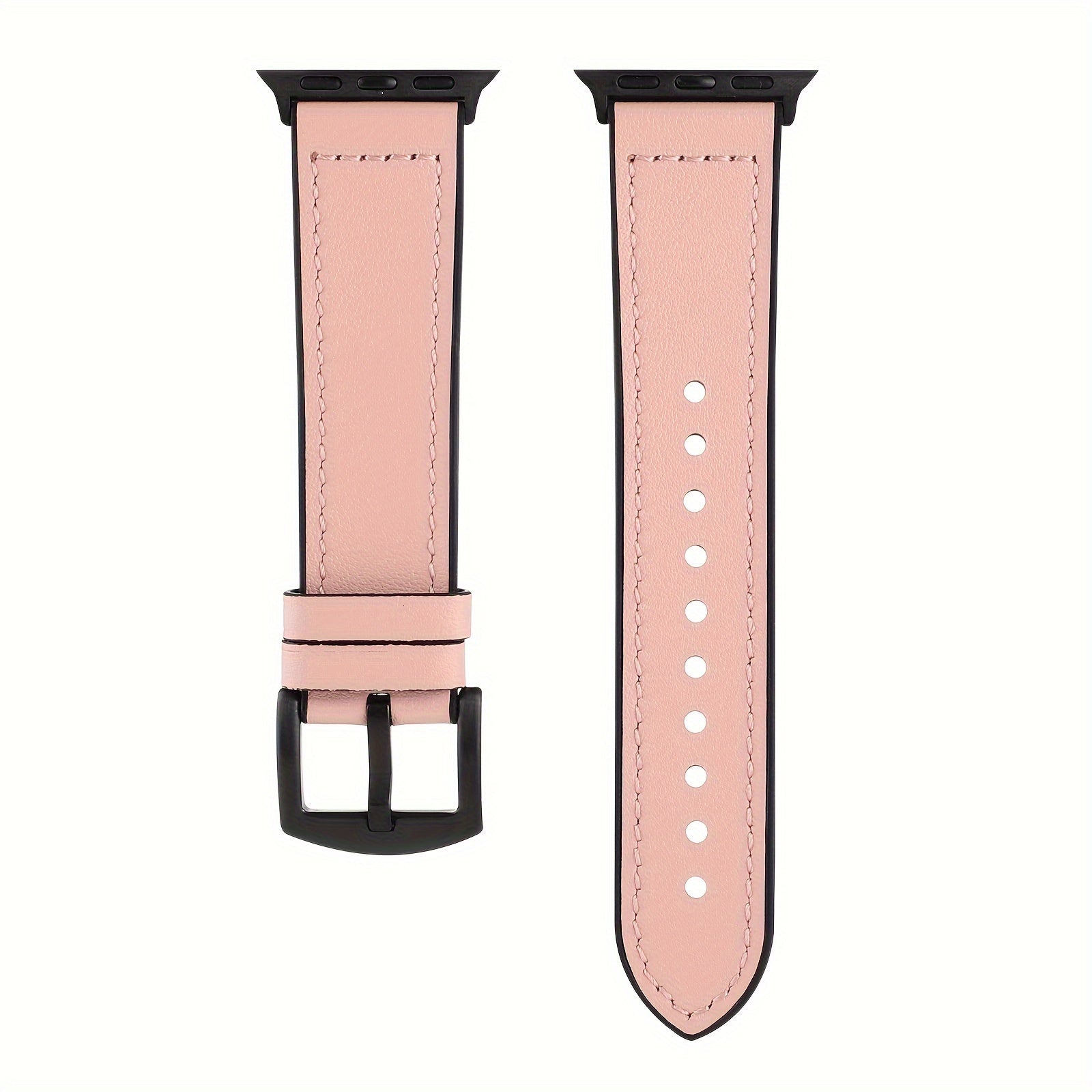 Faux Leather Watch Strap for iWatch Series 3 4 5 6 7 8 Ultra SE 38mm 40mm 41mm 42mm 44mm 45mm 49mm