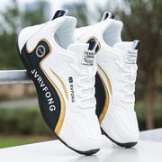 Men's Casual Skate Shoes Solid Color Low Top Lace-Up Breathable Fabric Insole PU Sole