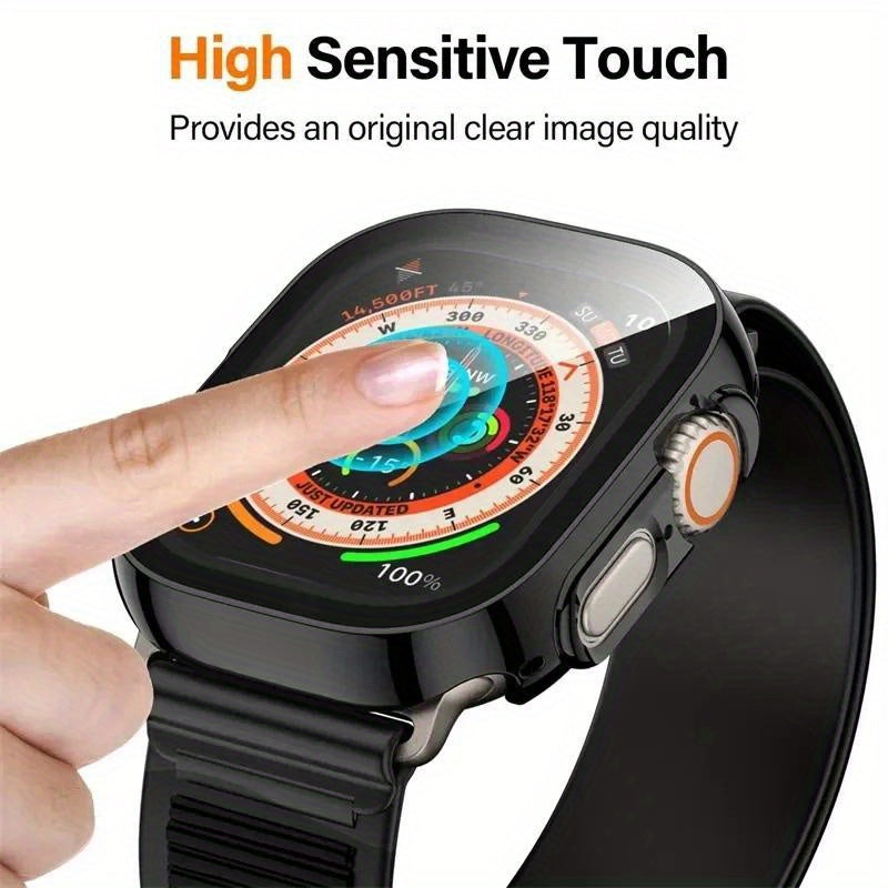 Smartwatch Case for iWatch Ultra 2 49mm Shockproof Durable PC with Tempered Glass Screen Protector