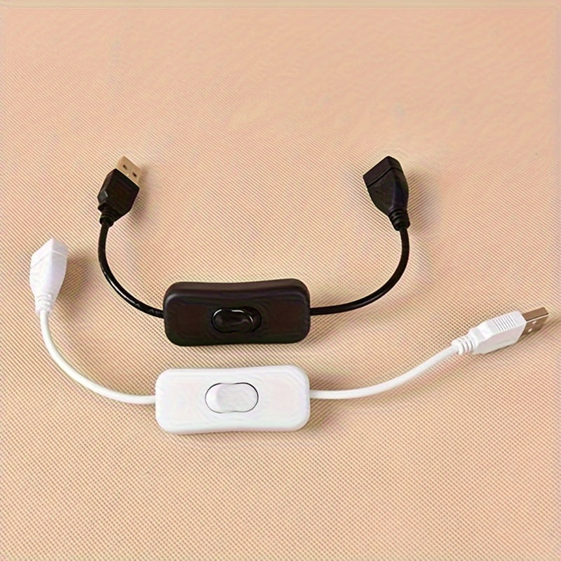 Bir nechta qurilmalar, masalan, haydash yozuvchisi, LED stol lampasi, USB ventilyatori va LED lenta uchun yoqish/o'chirish tugmasi bilan USB kabel.